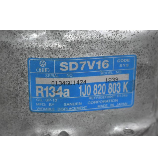 Kομπρεσέρ Aircondition A/C Audi A3 1.8T AGU AUM 2000-2008 1J0820803K (Seat 20VT - Volkswagen 20VT - Skoda 20VT)