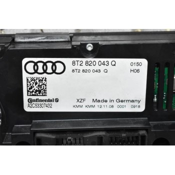 Χειριστήριο Κλιματισμού Aircondition A/C Audi A4 - S4 2008-2015 8T0820043Q (Γνήσιο) (Q5 - SQ5 / A5 - S5)
