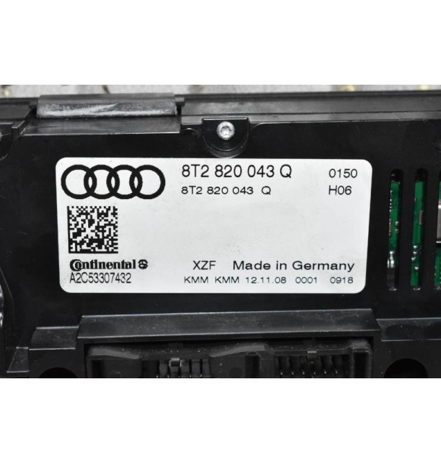 Χειριστήριο Κλιματισμού Aircondition A/C Audi A4 - S4 2008-2015 8T0820043Q (Γνήσιο) (Q5 - SQ5 / A5 - S5)
