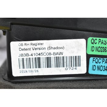 Αεραγωγός Ταμπλό Δεξιός Ford Ranger Wildtrak 2013-2024 JB3B-41045C08-BAW