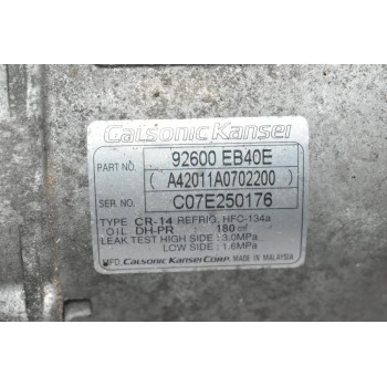 Κομπρεσέρ Aircondition Nissan Navara D40 YD25 Euro 5 2005-2015 92600-EB40E