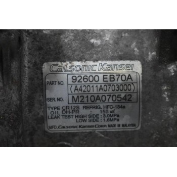 Κομπρεσέρ Aircondition Nissan Navara D40 YD25 Euro 5 2005-2015 92600-EB70A