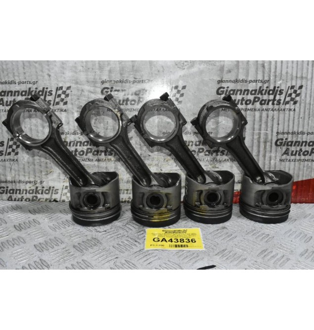 Πιστόνια + Μπιέλες Mitsubishi L200 4D56 1997-2001 (Εξωτερικη Διάμετρος 91mm) (Πείρος 32mm) (Σετ 4 Τεμαχια)
