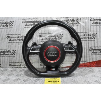 Τιμόνι Με Χειρηστήρια Audi S3 - A3 - RS3 2013-2020 (Γνήσιο) (Flat Bottom) (Χωρίς Αερόσακο) 8V0419091AB
