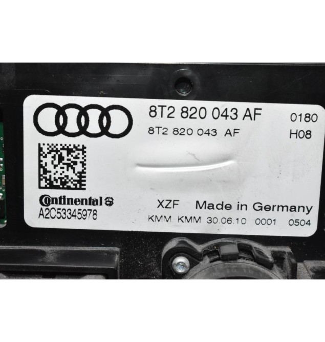 Χειριστήριο Κλιματισμού Aircondition A/C Audi A4 - S4 - Α5 - Q5 2008-2015 8T0820043AF (Γνήσιο) (RHD Για Δεξιοτίμονο)