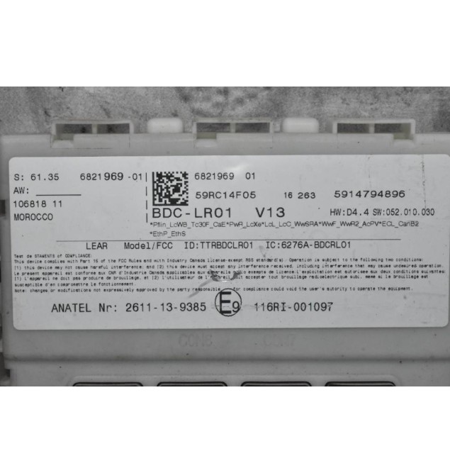 Εγκέφαλος - Μονάδα Ελέγχου Καμπίνας Mini Cooper - Countryman 2010-2020 682196901 5914794896 (Γνήσιο) (BMW)