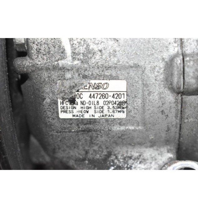 Κομπρεσέρ Aircondition Toyota Auris / Yaris 1NR 1.3 2008-2015 DENSO 447260-4201 (Μικρό Χτύπημα Στη Τροχαλία)