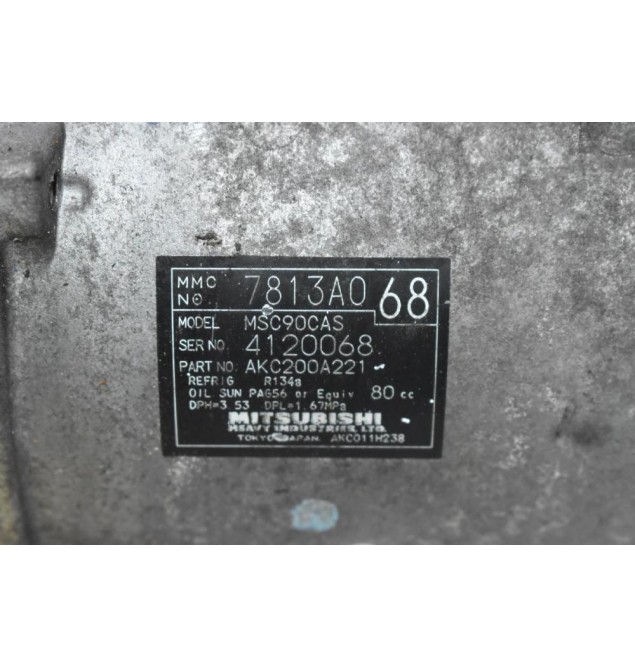 Κομπρεσέρ Aircondition - A/C Mitsubishi Outlander 2.0 4B12 2007-2012 7813A068 AKC200A221