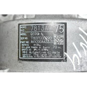 Κομπρεσέρ Aircondition - A/C Mitsubishi Asx - Οutlander II (4N14) 2010-2018 7813A975 AKV200A433JS