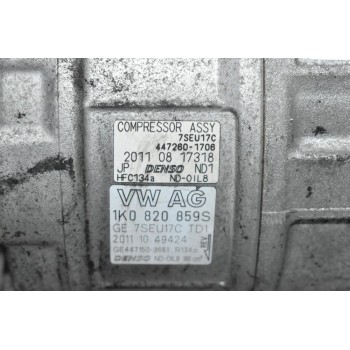 Κομπρεσέρ Aircondition - A/C Volkswagen Golf 1.4 TSI 2005-2015 1K0820859S 447260-1706 GE447150-3651 (Beetle Polo) (Skoda - Audi - Seat)