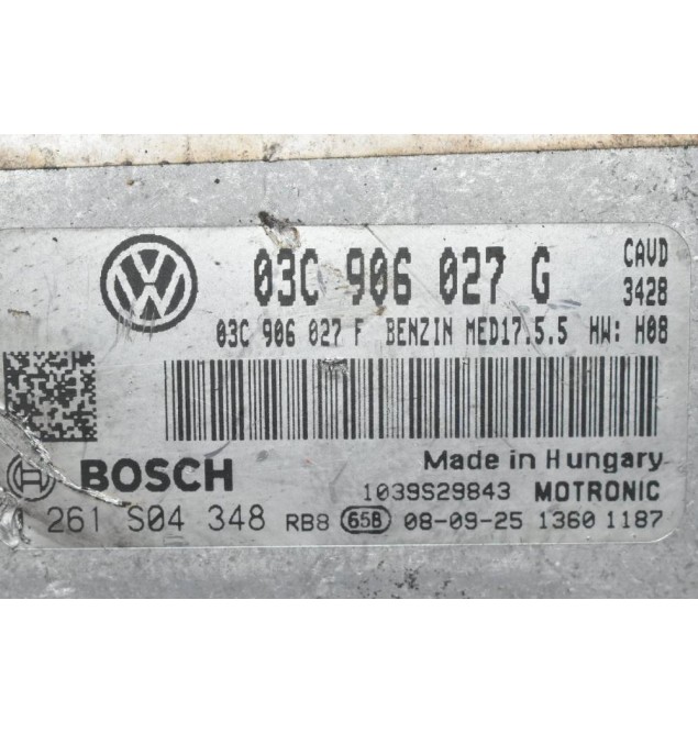 Εγκέφαλος Volkswagen 1.4 TSI CAV 2005-2015 BOSCH 03C906027G 0261S04348 (Seat - Audi - Skoda)