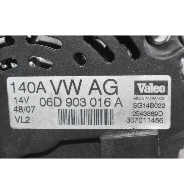 Δυναμό Audi A4 1.6 - 1.8 BFB 2000-2010 06D903016A 140A (Seat Volkswagen Skoda)