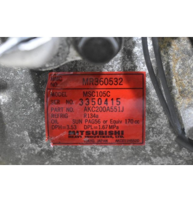 Κομπρεσέρ Aircondition Mitsubishi L200 4D56 K74 1997-2005 MR360532
