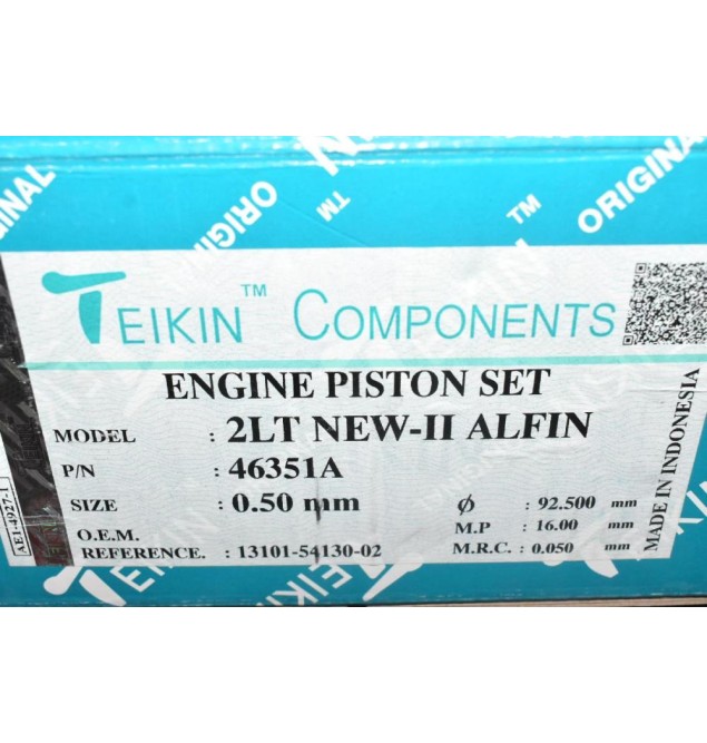 Πιστόνια ΣΕΤ Toyota Hilux 2LT 1990-2001 13101-54130-02 (Καινούρια) (Διάμετρος 92.5mm)