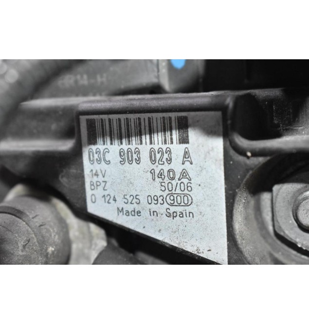 Δυναμό Volkswagen 1.4 TSI CAV BLG BMY CAX 2008-2013 03C903023A 0124525093 140A (Seat Audi Skoda) (Γνήσιος)