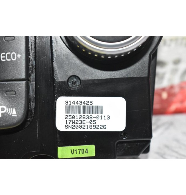 Χειριστήριο Κλιματισμού - Θερμανσης Volvo S60 V70 XC60 2007-2020 31443425 (Γνήσιο)