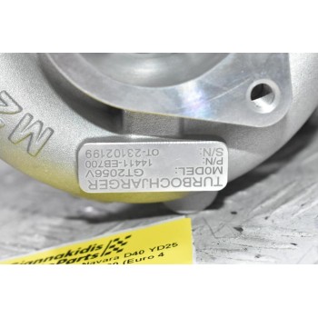 Turbo-Τουρμπίνα Nissan Navara D40 YD25 2005-2010 171PS 14411-EB700 (Euro 4 Καινούργια)
