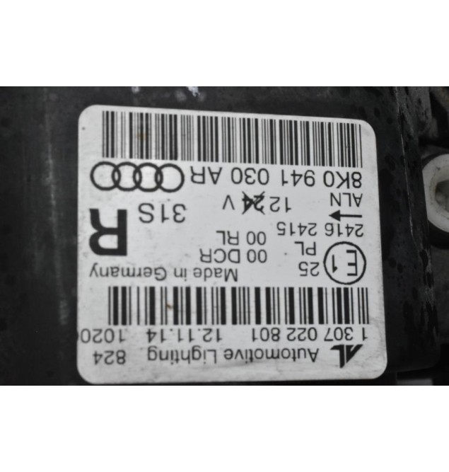 Φανάρι Εμπρός Δεξια Audi A4 B8 2008-2015 8K0941030AR 8K0941030 (Γνήσιο) (Με βάση Και Μπεκ Καθαρισμου)