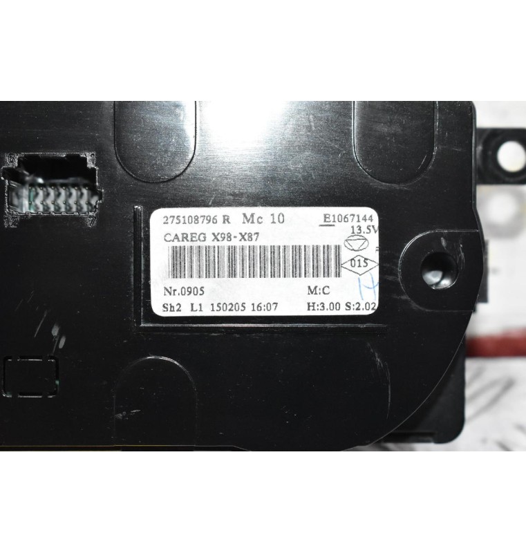 Χειρηστήριο Θέρμανσης - Κλιματισμού Renault Captur 2010-2020 275108796R (Γνήσιο)