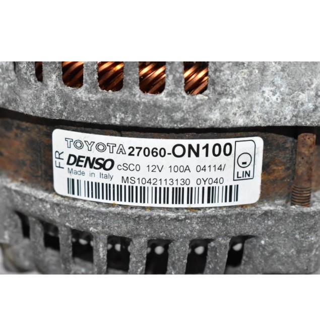 Δυναμό Toyota Yaris - Corolla - Auris 1ND 2005-2012 DENSO 27060-0N140 MS1042113130 100A