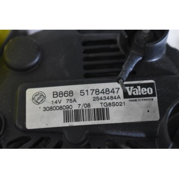Δυναμό Fiat Punto - 500 - Doblo 1.3 JTD 199A2000 2006-2012 51784847 2543484A B868 75A (Fiorino)