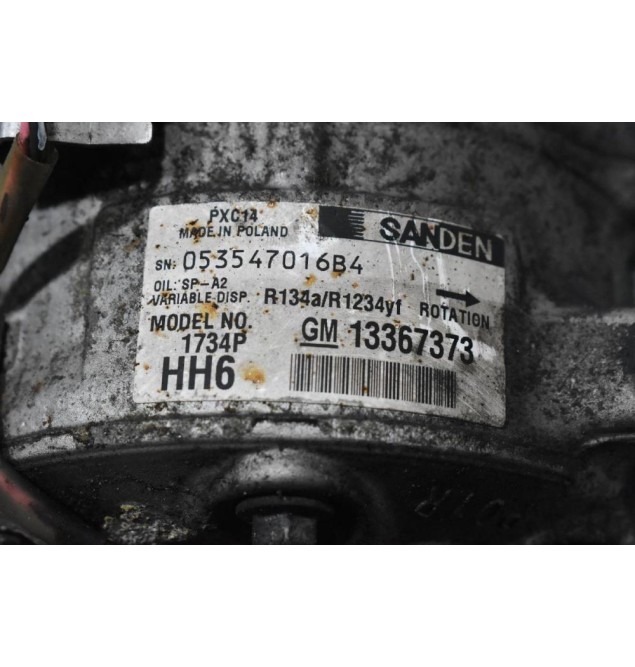 Κομπρεσέρ Aircondition - A/C Opel Astra J 1.6 B16DTH 2014-20199 13367373 053547016B4