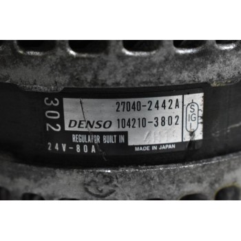 Δυναμό Toyota Dyna 2000-2018 27040-2442A 104210-3802 (HINO N07C N04C) 24V 80A (Γνήσιο)
