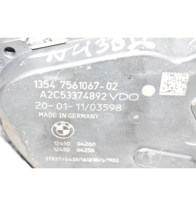 Πεταλούδα Γκαζιού Bmw Σειρά 3 - 1 E87 E90 116 / 316 N43B16 2005-2010 A2C53374892 7561067-02