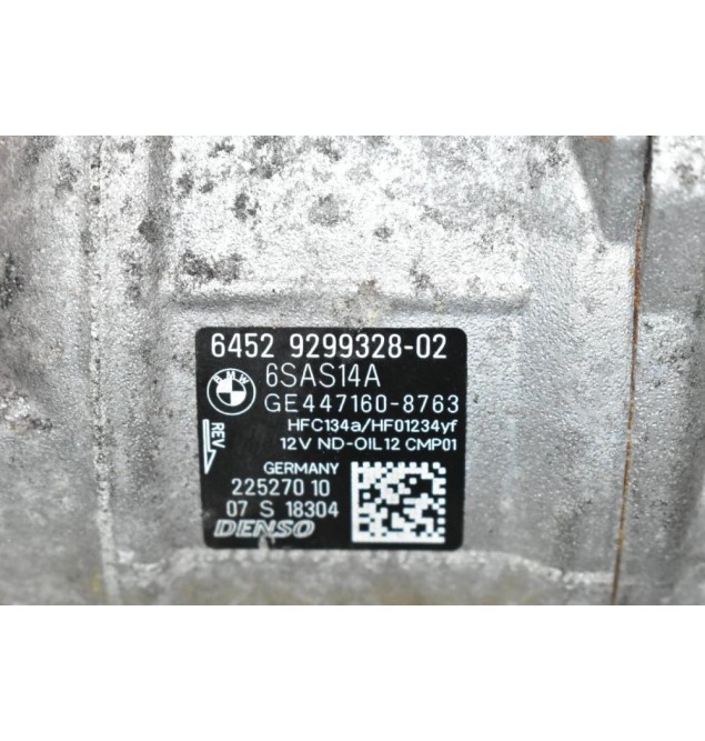 Κομπρεσέρ Aircondition - A/C Bmw Σειρα 1 F20 1.5d B37D15A 2015-2019 DENSO 6452 9299328-02 447160-8763