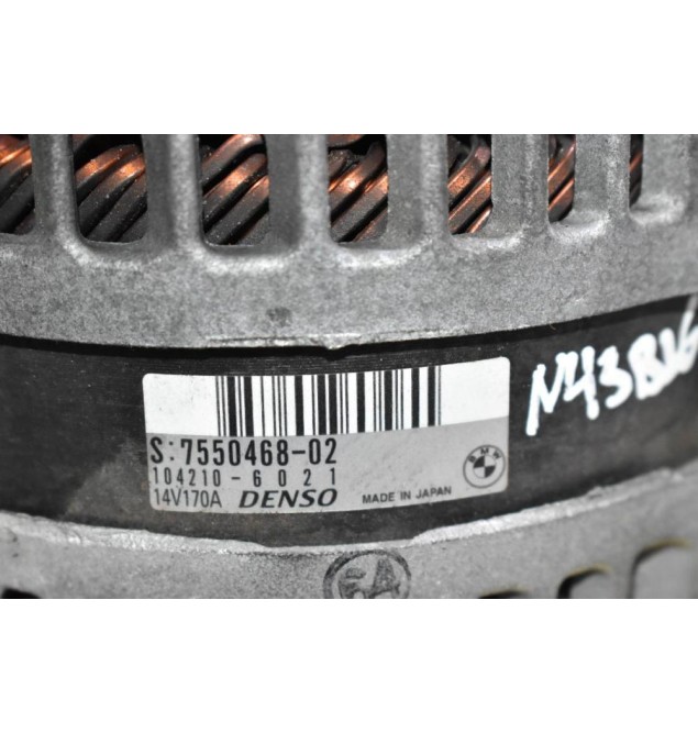 Δυναμό Bmw 116 - 120 / 316 - 320 N43B20 - N43B16 2005-2010 7550468-02 104210-6021 170A (Σειρα 1 -3) (Γνήσιο)