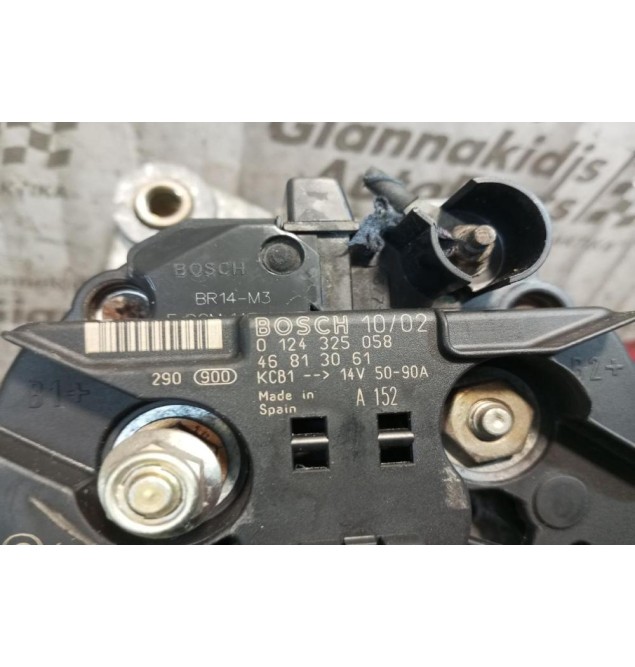 Δυναμό Fiat Stilo Κωδ.Κινητηρα 182B6000 2001-2006 0124325058 46813061