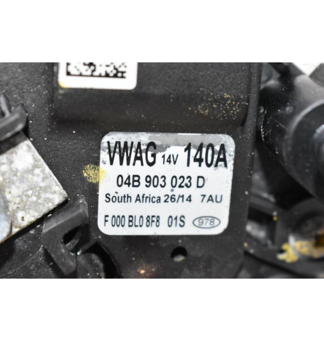 Δυναμό Volkswagen Polo 1.4 TDI CUS 2014-2020 04B903023D (Seat - Skoda - Audi) (Γνήσιος) (Bosch)