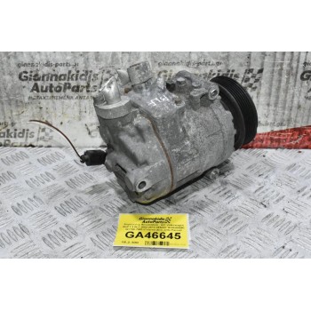 Κομπρεσέρ Aircondition - A/C Volkswagen Golf 1.6 BLF 2002-2010 DENSO 1K0820859C 447190-7952 (Γνήσιο) (Eos Jetta Passat) (Seat Ibiza / Leon - Audi Α3 - Skoda Octavia) (Μικρό Σπάσιμο Στην Τροχαλία)