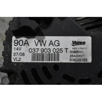 Δυναμό Volkswagen Golf - Polo 1.4 16v BXW 90A 1995-2005 037903025T (Γνήσιο) (Seat Ibiza - Cordoba / Skoda Octavia - Fabia)