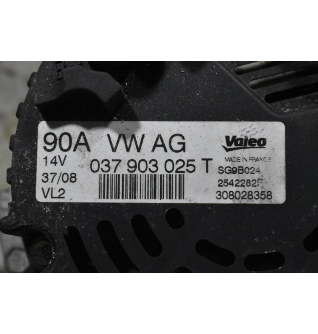 Δυναμό Volkswagen Golf - Polo 1.4 16v BXW 90A 1995-2005 037903025T (Γνήσιο) (Seat Ibiza - Cordoba / Skoda Octavia - Fabia)