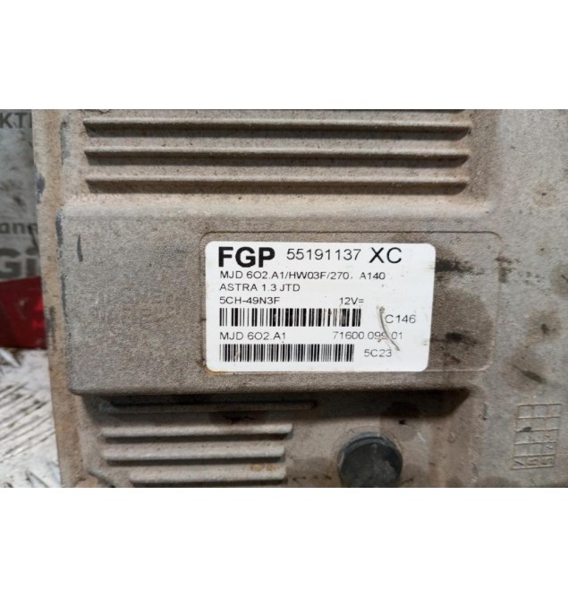 Εγκέφαλος Κινητηρα Opel Astra H Κωδ.Κινητηρα Z13DTH 2004-2010 55191137