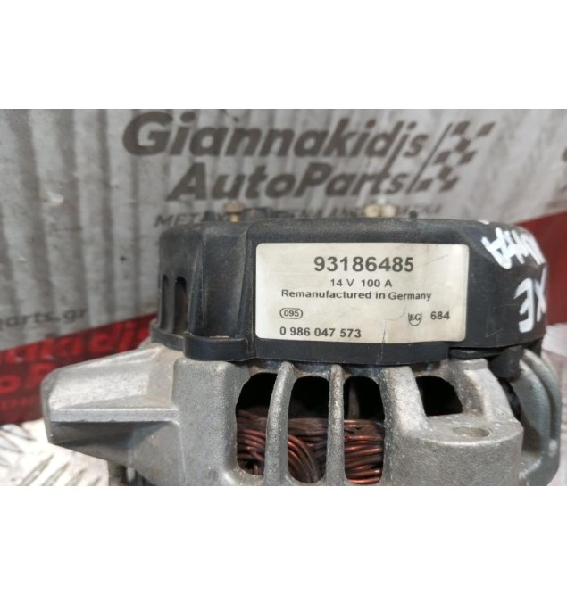 Δυναμό Opel Astra G Κωδ.Κινητηρα X14XE 1998-2004 93186485