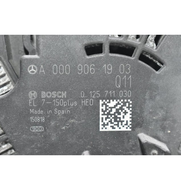 Δυναμό Mercedes-Benz B Class W246 /CLA GLA 1.6 Turbo 270910 2011-2021 A0009061903 BOSCH 0125711030