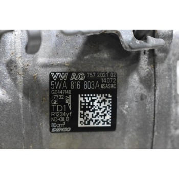 Κομπρεσέρ Aircondition A/C Volkswagen Golf / Polo 1.0 Tsi DLA 2017-2021 5WA816803A GE447140-7732 (Audi A3) (Seat Leon / Arona) (Skoda Octavia) (Γνήσια)