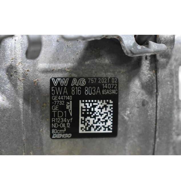 Κομπρεσέρ Aircondition A/C Volkswagen Golf / Polo 1.0 Tsi DLA 2017-2021 5WA816803A GE447140-7732 (Audi A3) (Seat Leon / Arona) (Skoda Octavia) (Γνήσια)