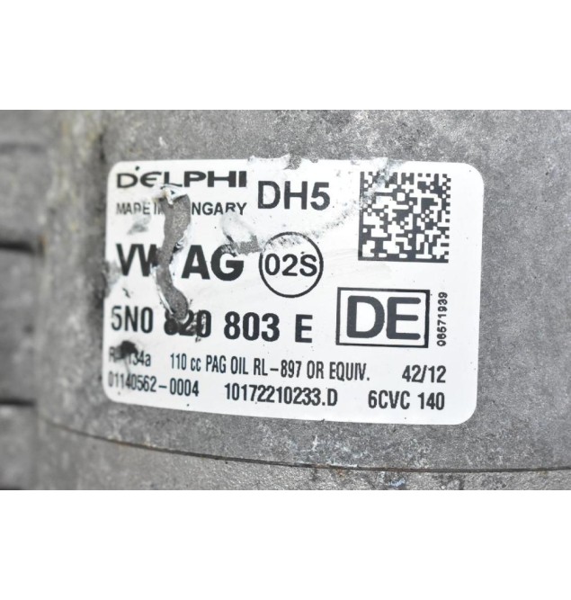 Κομπρεσέρ Aircondition A/C Seat Ibiza / Leon / Toledo CBZ CAY 2005-2015 5N0820803E (Volkswagen Tiguan / Golf / Passat)
