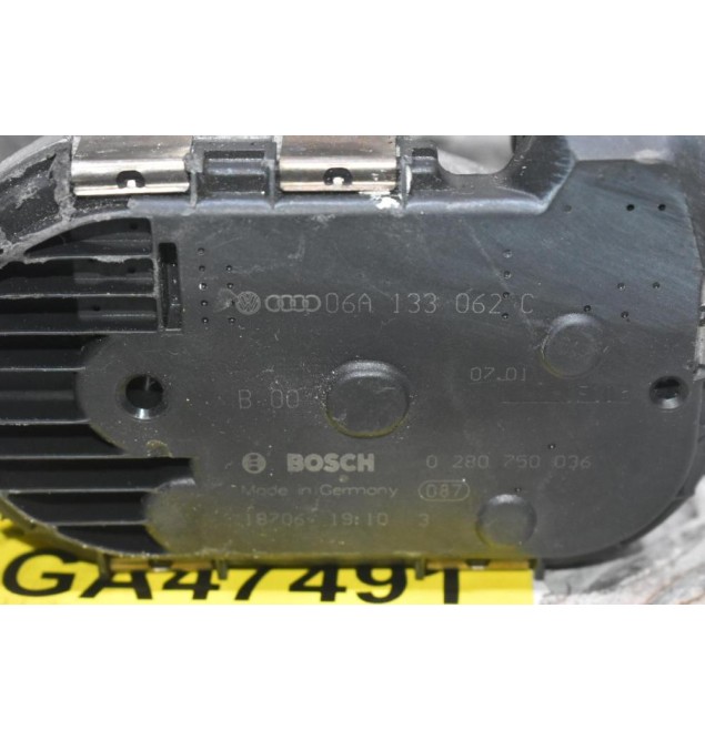 Πεταλούδα Γκαζιού Seat Ibiza Leon Toledo 1.8T 20VT 2000-2005 (Γνήσια) 06A133062C 0280750036 (Audi A3 TT / Skoda Octavia / Volkswagen Golf Bora Beetle)