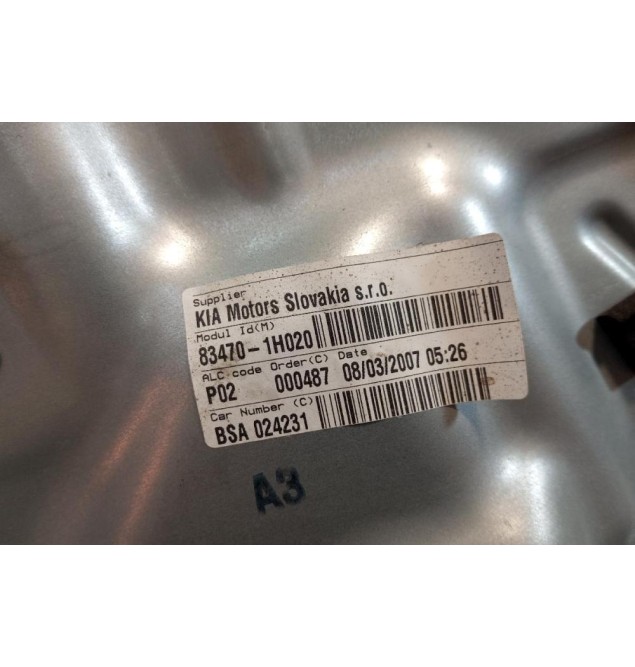 Γρύλλος - Μηχανισμός Παραθύρου Χωρις Μοτερ Πισω Αριστερα Kia Ceed 2007-2011 83470-1H020