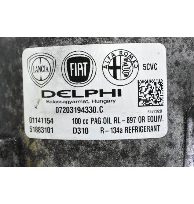 Κομπρεσέρ Aircondition A/C Fiat Doblo / Punto / Fiorino / 500 / Tipo 1.3 Multijet 199B4000 51883101 2010-2015 (Alfa Romeo Mito / Lancia)