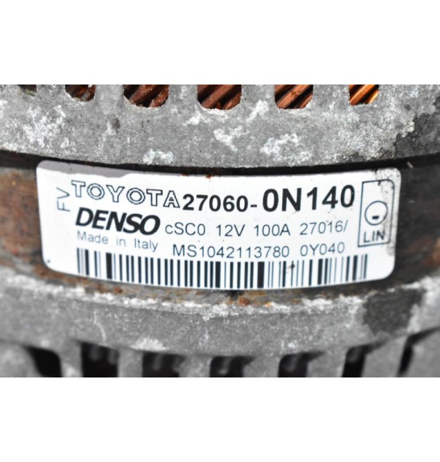 Δυναμό Toyota Yaris - Corolla - Auris 1ND 2005-2012 DENSO 27060-0N140 MS1042113780 100A