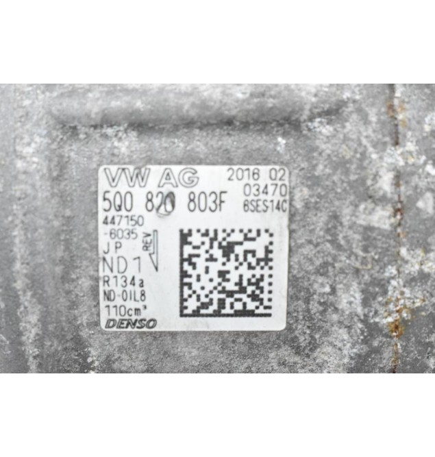Κομπρεσέρ Aircondition A/C Volkswagen Golf - Polo - Caddy 1.6 TDI CXX 2008-2020 5Q0820803F 447150-6035 (Seat Leon - Skoda - Audi) (Γνήσιο)