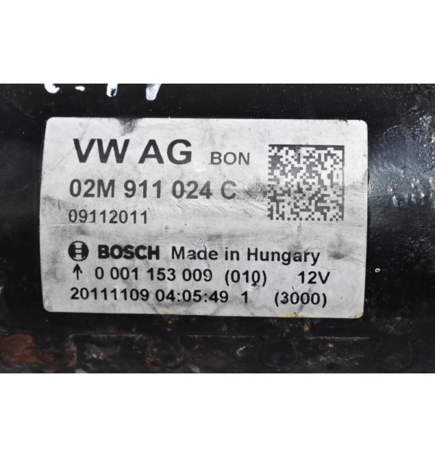 Μίζα Volkswagen Golf - Tiguan - Passat - Scirocco 2.0 TDI CFF 140PS 2010-2015 02M911024C 0001153009 (Γνήσιο) (Audi A3 - Skoda Yet - Seat Leon)