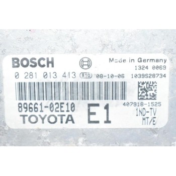 Εγκέφαλος Toyota Corolla - Auris 1.4D D4D 2005-2010 89661-02E10 0281013413