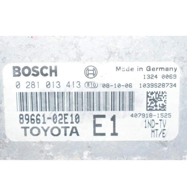 Εγκέφαλος Toyota Corolla - Auris 1.4D D4D 2005-2010 89661-02E10 0281013413