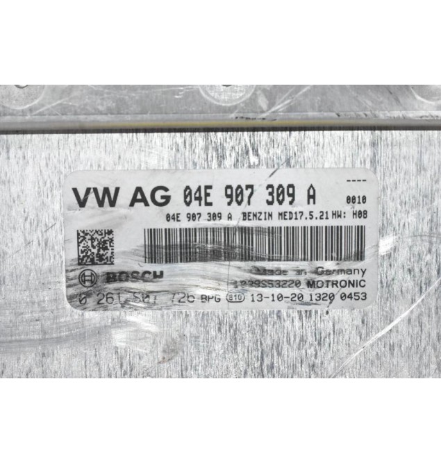 Εγκέφαλος Volkswagen Golf / Audi A3 / Skoda Fabia / Seat Leon 1.4 TFSI CXS 2012-2020 AG 04E907309A 0261S07726 1039S53220 (Χτυπημένος)